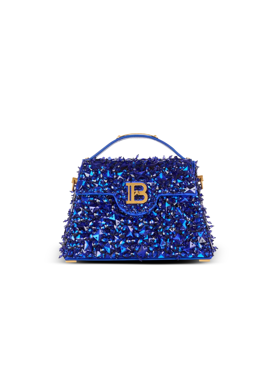 

Сумка B-Buzz Dynasty из кожи и вышитого сатина Balmain, синий