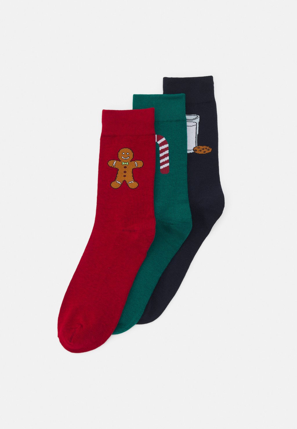 

Носки JACXMAS COMFORT FOOD SOCKS GIFTBOX 3 PACK Jack & Jones, темно-красный