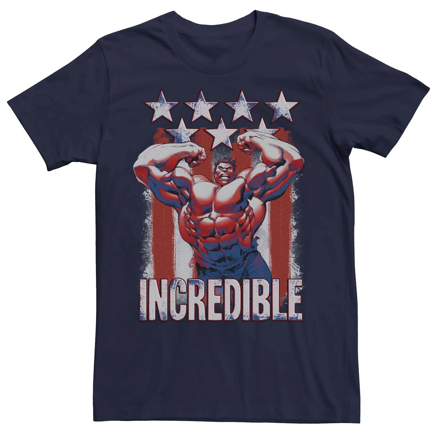 

Мужская футболка с плакатом и американским флагом Marvel Hulk Licensed Character