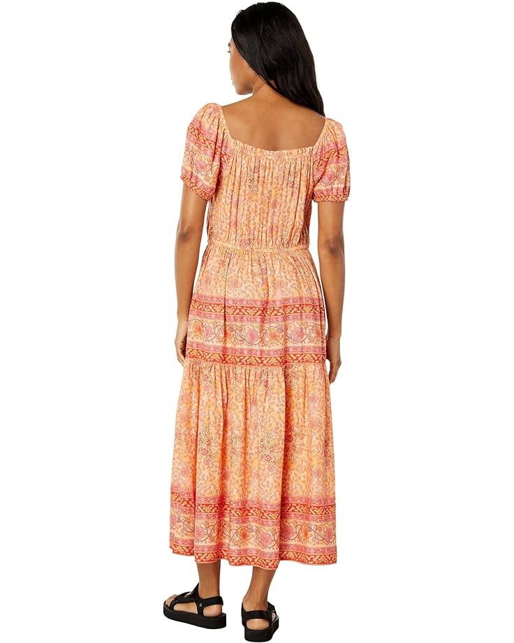 

Платье Lucky Brand Printed Midi Dress, цвет Peach Multi