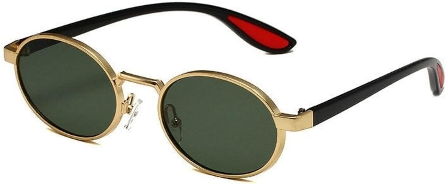 

Женские солнцезащитные очки Helena Fashion Oval в стиле 90-х, дизайнерские, с металлической оправой, популярные винтажные круглые очки для мужчин, защита от ультрафиолета UV400, C4