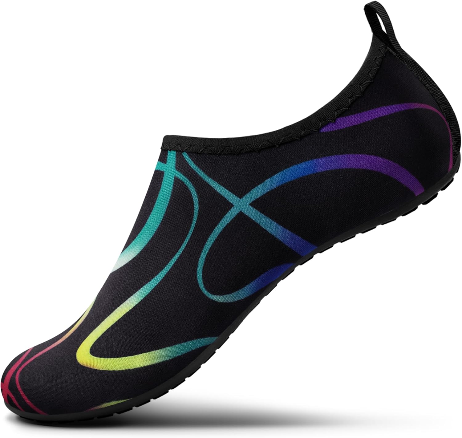 

Водные туфли SEEKWAY для женщин и мужчин, взрослые, быстросохнущие акваноски, босоножки с противоскользящей подошвой для пляжа, плавания, реки, бассейна, озера, серфинга, черные SK002(U)
