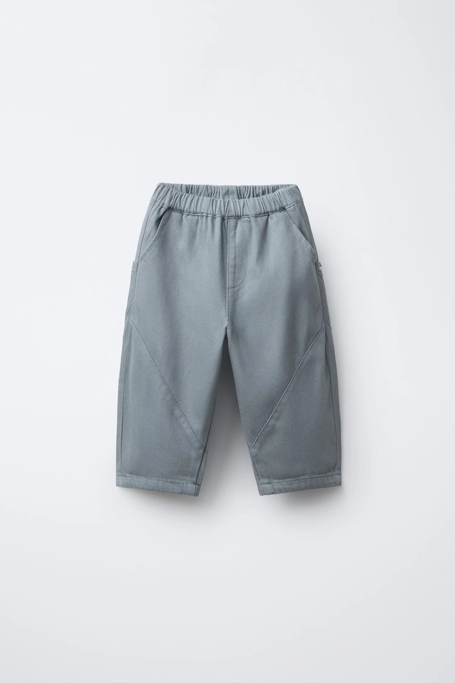 Брюки-баллоны с карманами Zara, синий