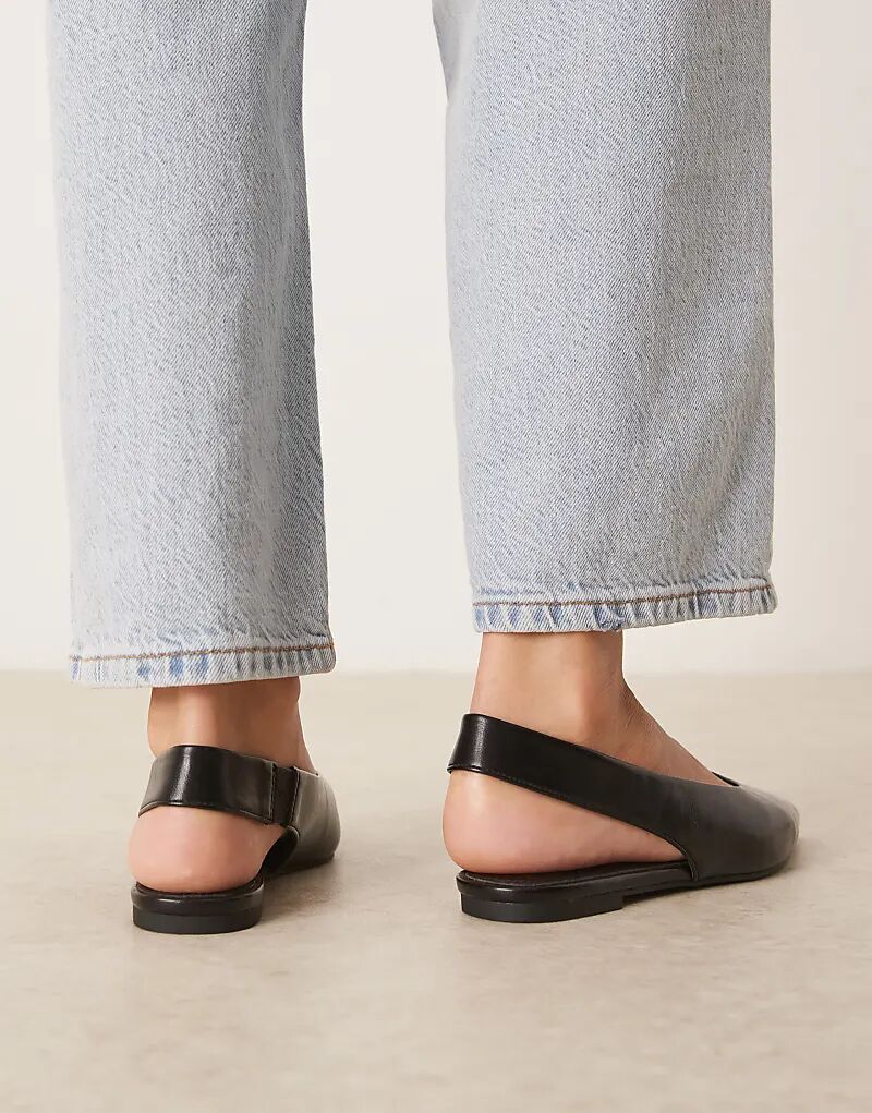 Балетки Linford с открытой пяткой ASOS DESIGN черного цвета — фото 2