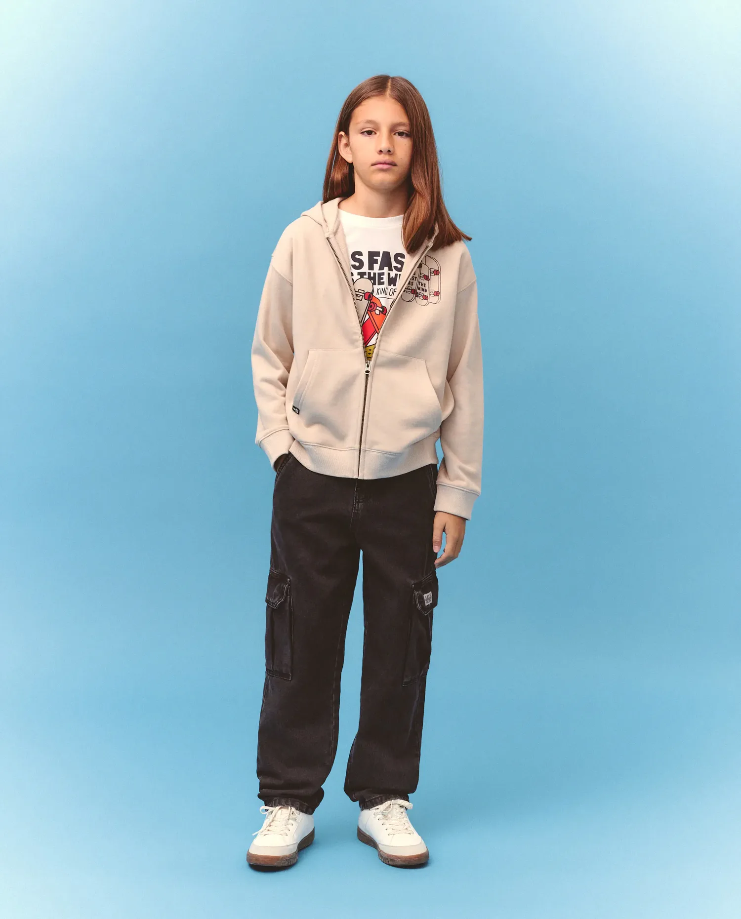 Открытая детская толстовка с капюшоном Kids El Corte Inglés, коричневый — фото 2