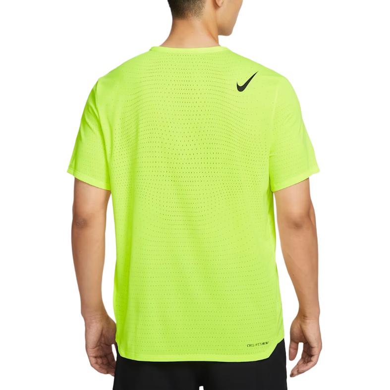Nike Мужские желтые футболки AEROSWIFT с круглым вырезом — фото 3