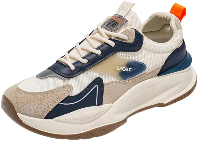 

Мужские спортивные кроссовки, дышащие повседневные модные шнурованные туфли, с противоскользящей подошвой, подходят для ежедневной носки Fusecottc, хаки