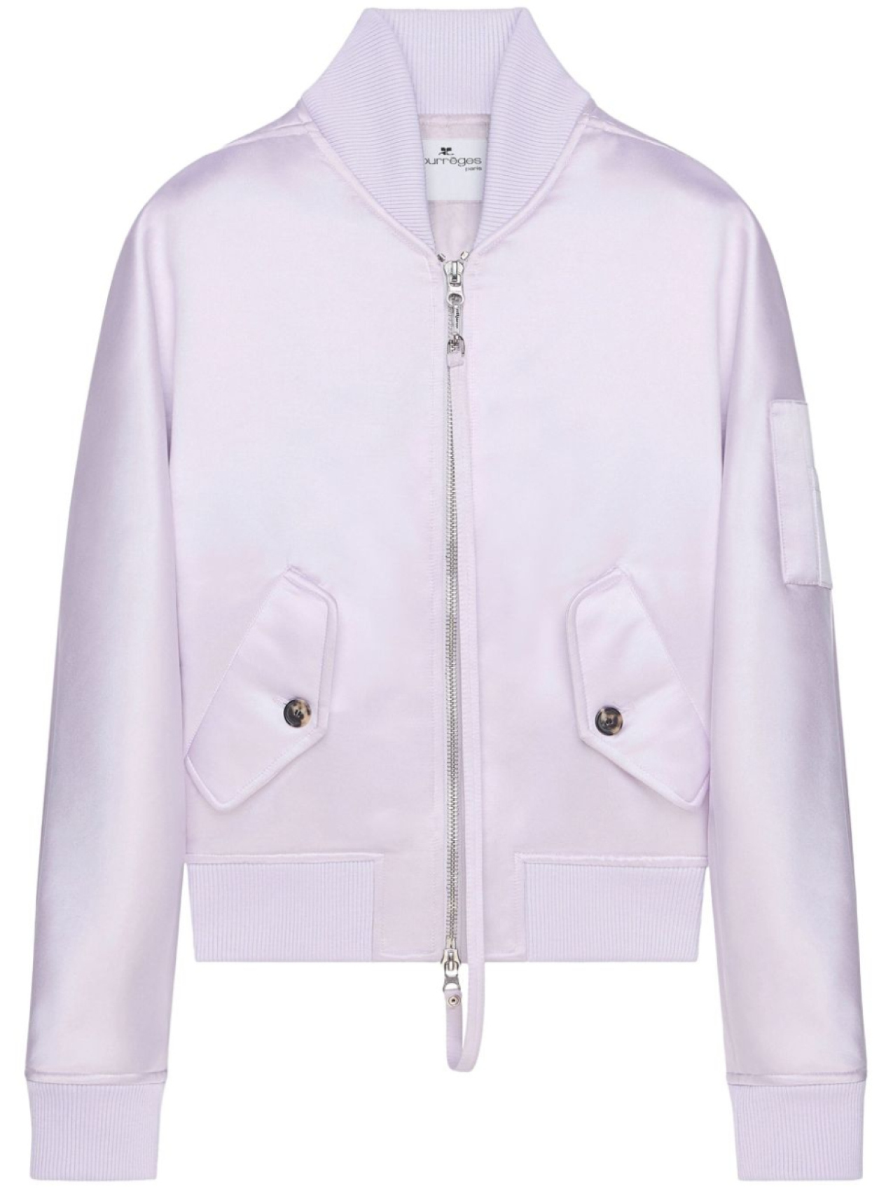 

Courrèges атласный бомбер, розовый