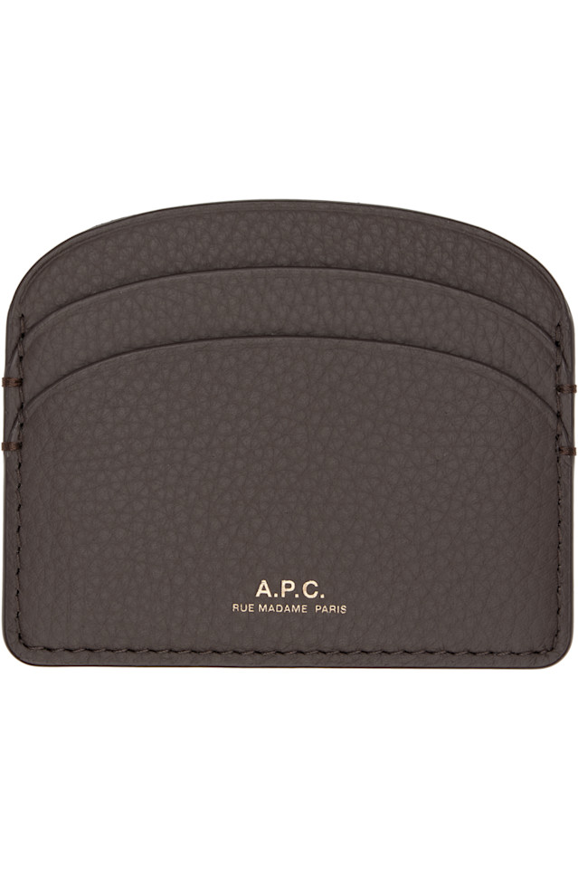 

A.P.C. Коричневый полукруглый держатель для карт