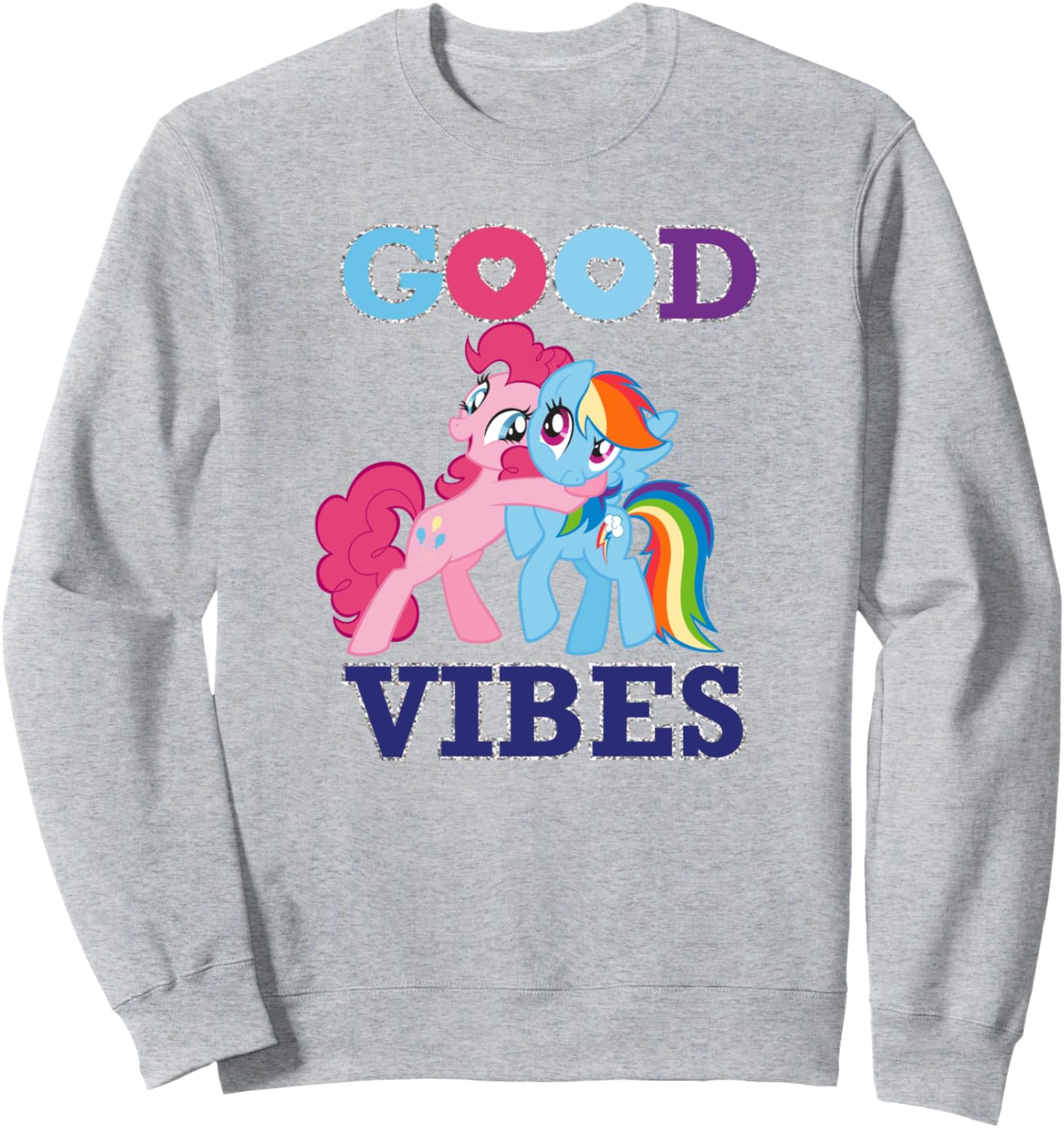 

Толстовка с логотипом My Little Pony: Friendship Is Magic Good Vibes Hug, серый