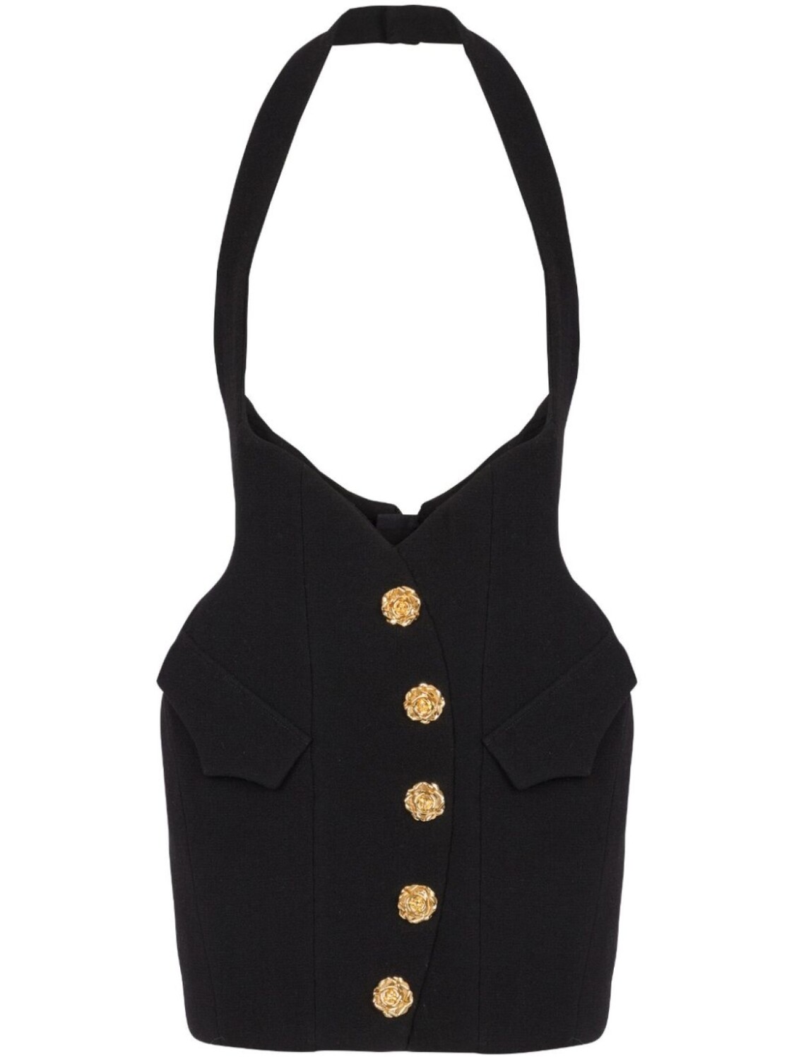 Balmain юбка с пуговицами, черный