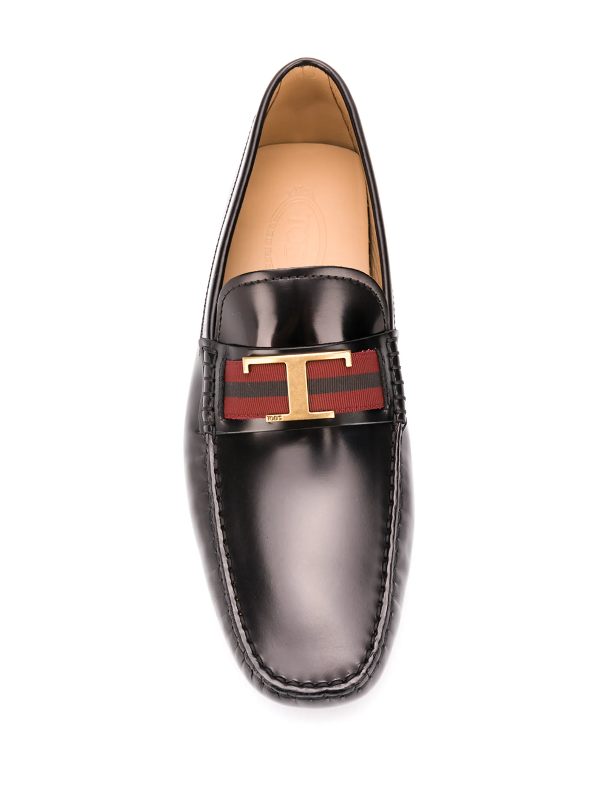 Мокасины с Т-образным декором Tod'S, черный — фото 4