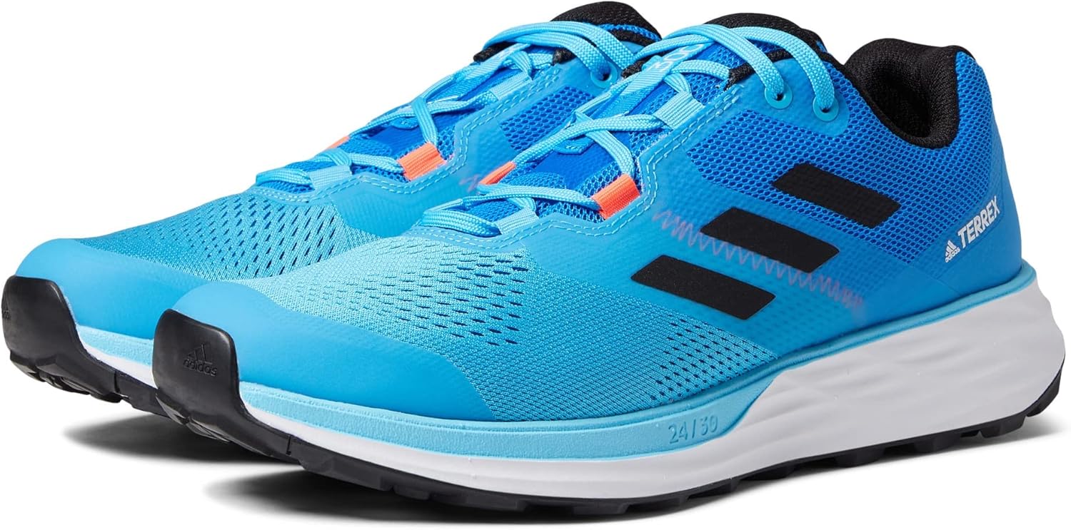 Мужские кроссовки для трейлраннинга adidas Terrex Two Flow, черный/синий — фото 2