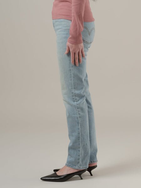 Узкие джинсы на танкетке, светло-индиговый цвет Levi's, Medium Indigo - Worn In — фото 2