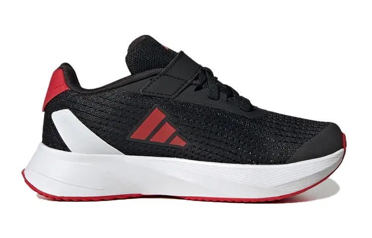 Кроссовки adidas Duramo SL J 'Black Iron Scarlet', черный/красный — фото 2