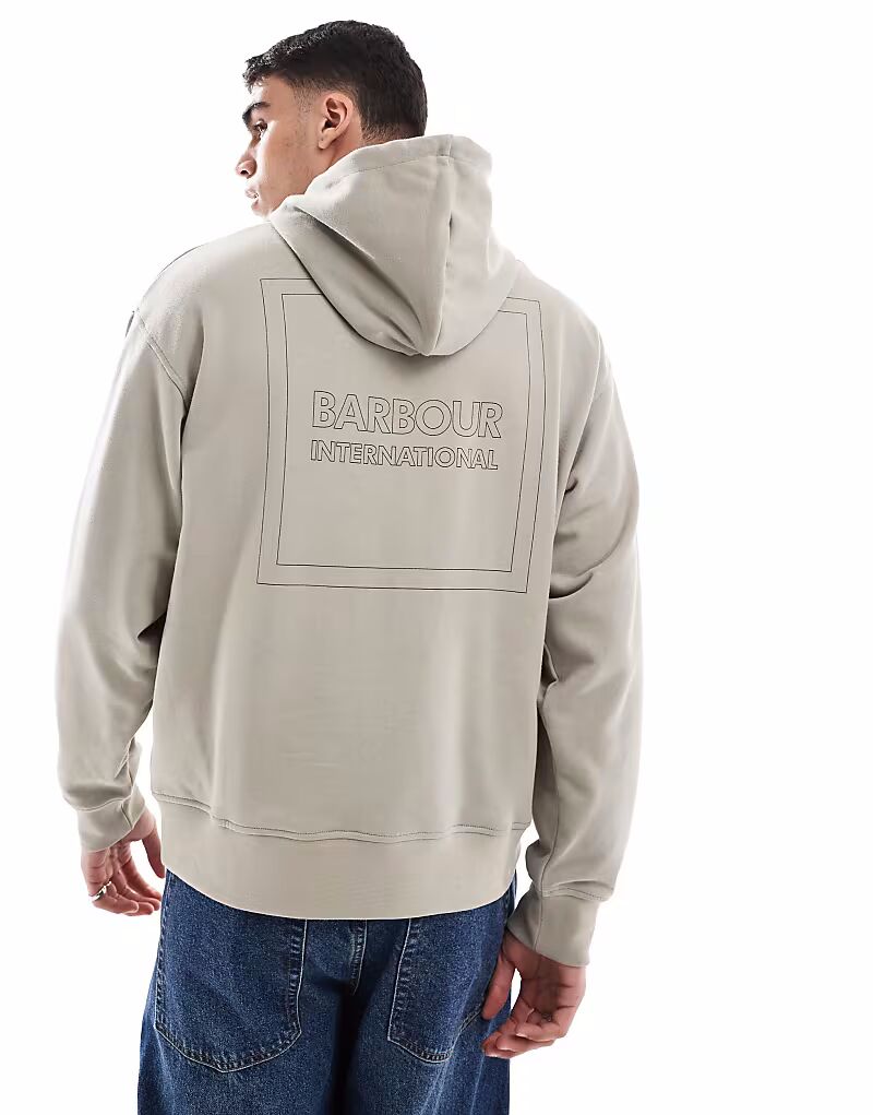 

Толстовка Barbour International с графическим принтом в бетонном цвете