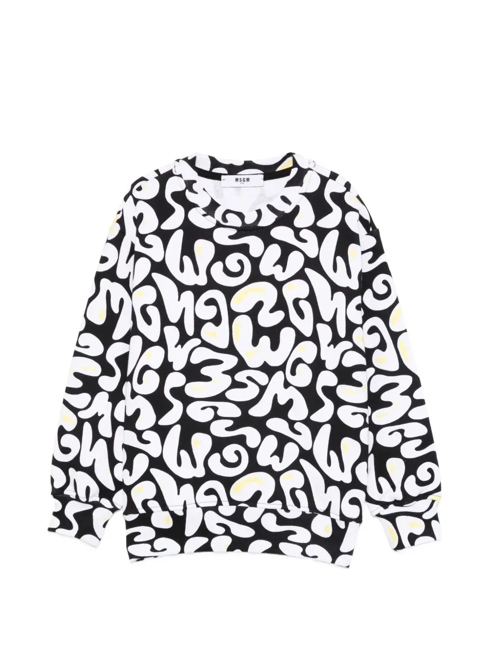 Толстовка с узором Msgm Kids, черный