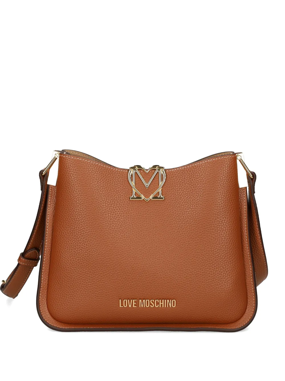 

Сумка на плечо с декоративной эмблемой Love Moschino, коричневый