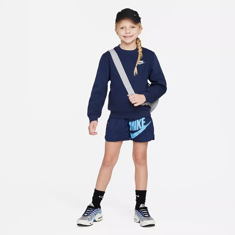 

Флисовый свитшот Nike All Kids Fit Sportswear Club, цвет Midnight Navy/White