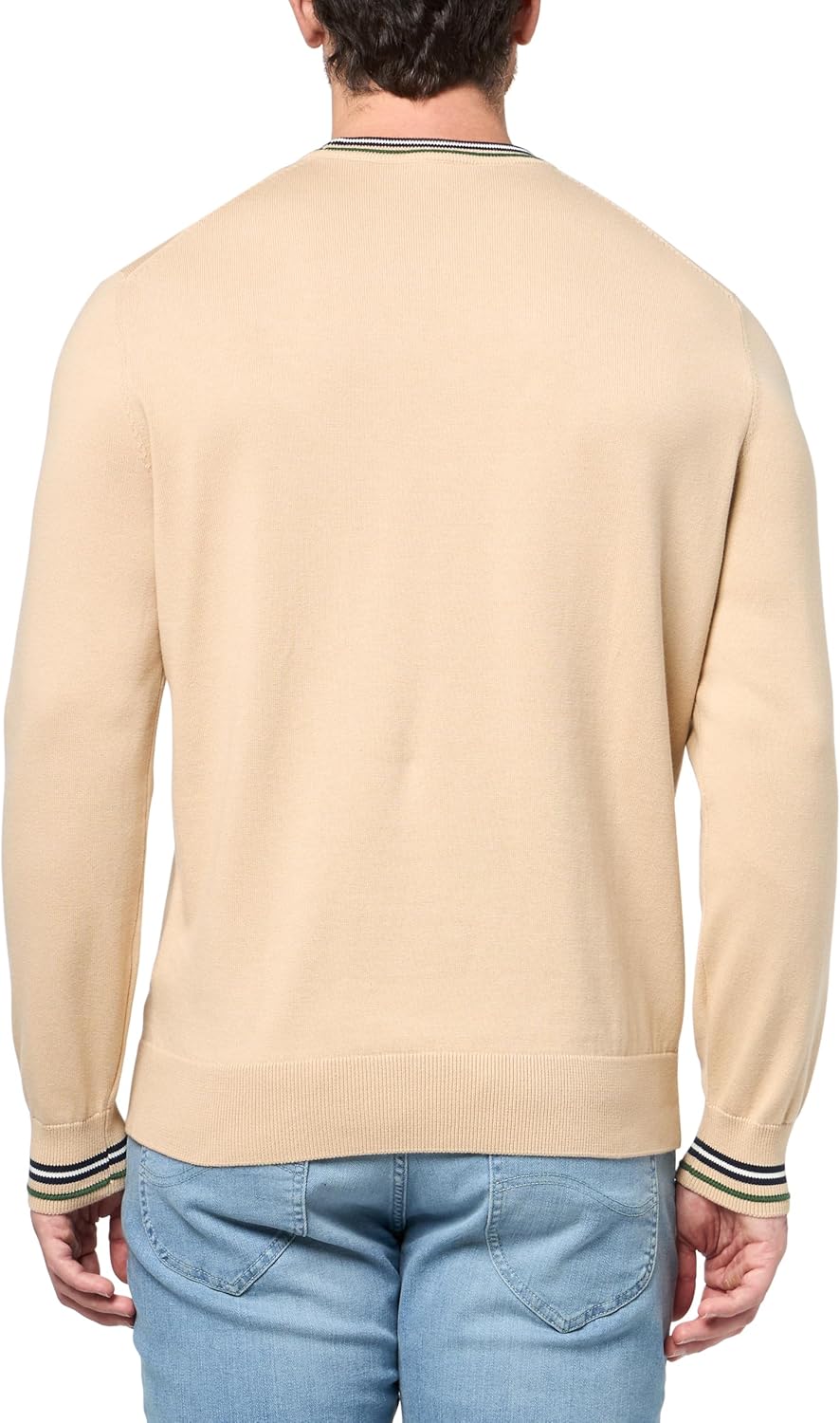 Lacoste мужской полосатый свитер из хлопкового джерси, Viennese/Navy Blue — фото 2
