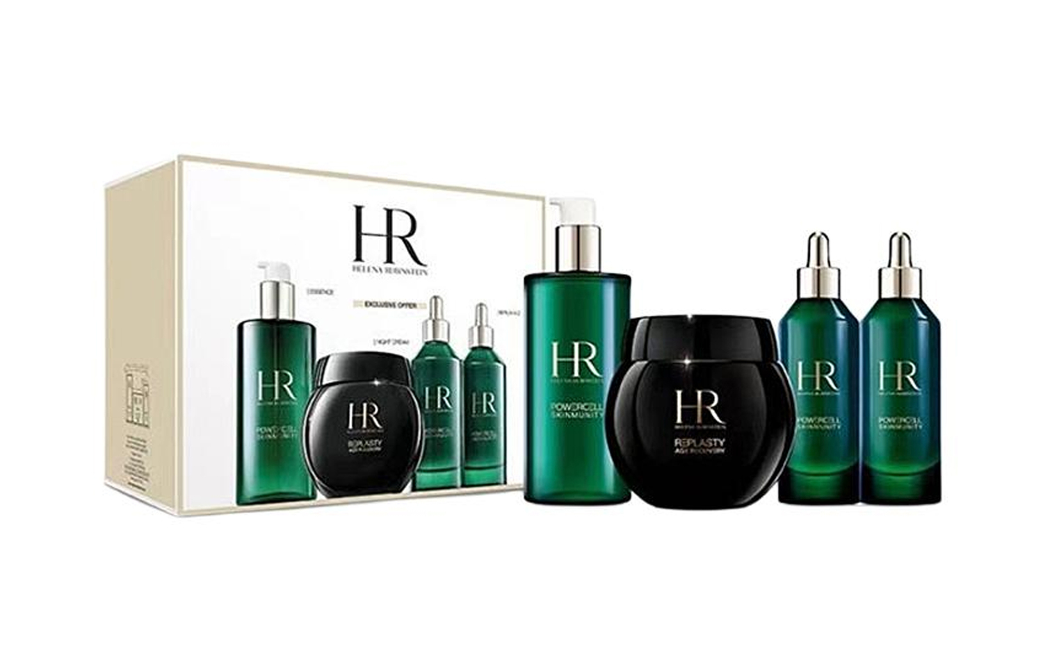 HELENA RUBINSTEIN Черный бандаж New Version Emerald Vase премиальный набор для ухода за кожей успокаивающий стабилизирующий комплект из четырех предметов — фото 3