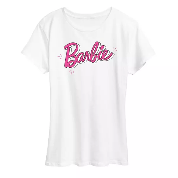 

Женская футболка с графическим логотипом Sketch Barbie, белый