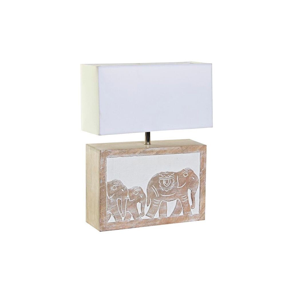 

Настольная лампа DKD Home Decor Коричневый Белый 220 В 50 Вт Индийский (33 х 12 х 41 см)