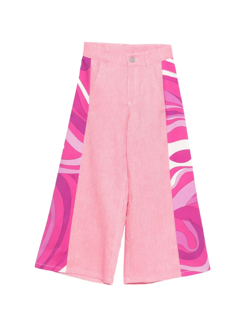 Брюки с принтом на карманах Pucci Junior, розовый
