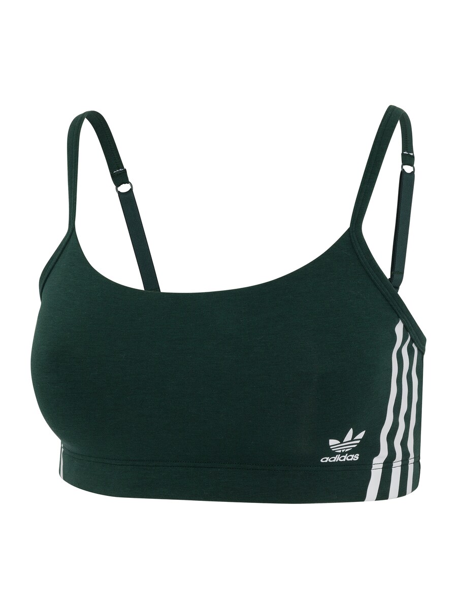 

Бюстгальтер без косточек ADIDAS ORIGINALS Scoop Originals, темно-зеленый