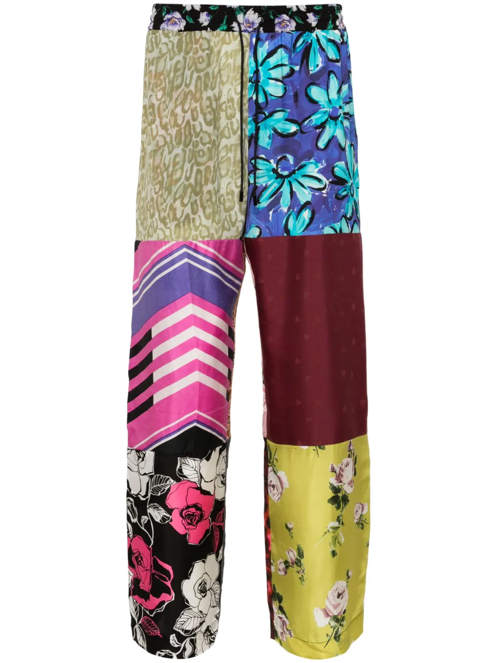 

Прямые брюки Regenerated Silk Scarves Marine Serre, синий