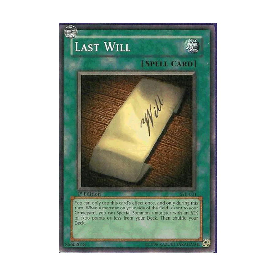 

CCG Последняя воля (обычная), Yu-Gi-Oh - Structure Deck - Yugi Evolution - Singles