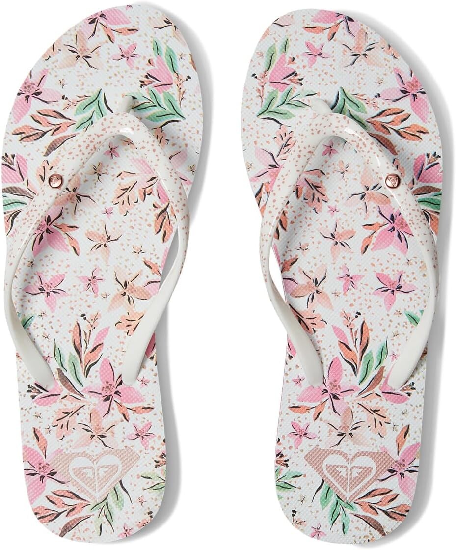 

Сандалии Roxy Portofino, цвет White/Crazy Pink Print