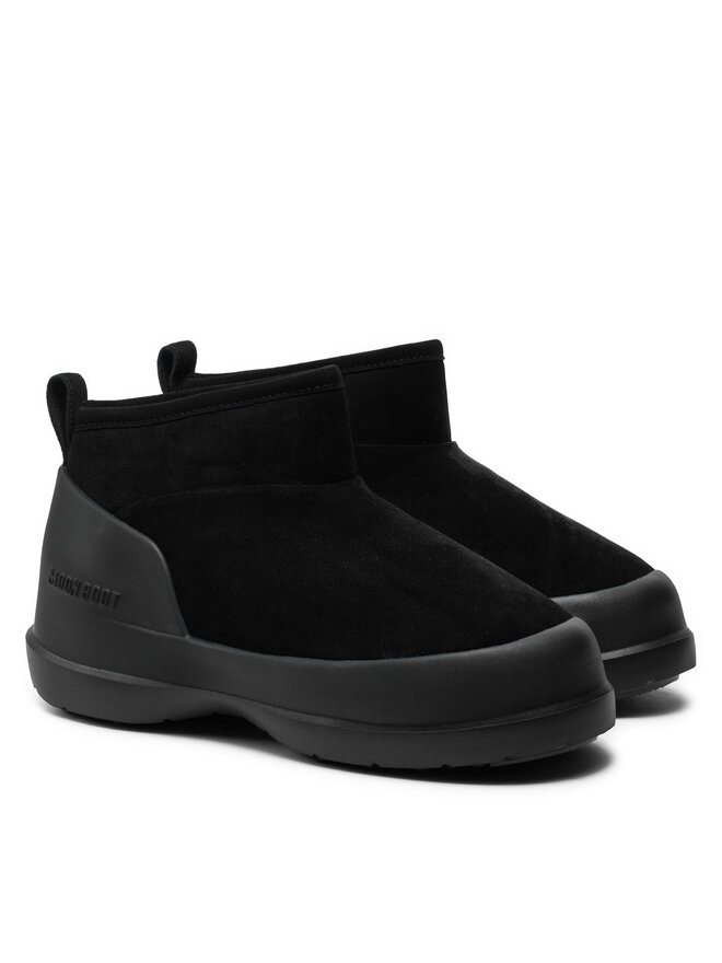 Зимние ботинки женские Moon Boot Luna низкие замшевые, черный — фото 2