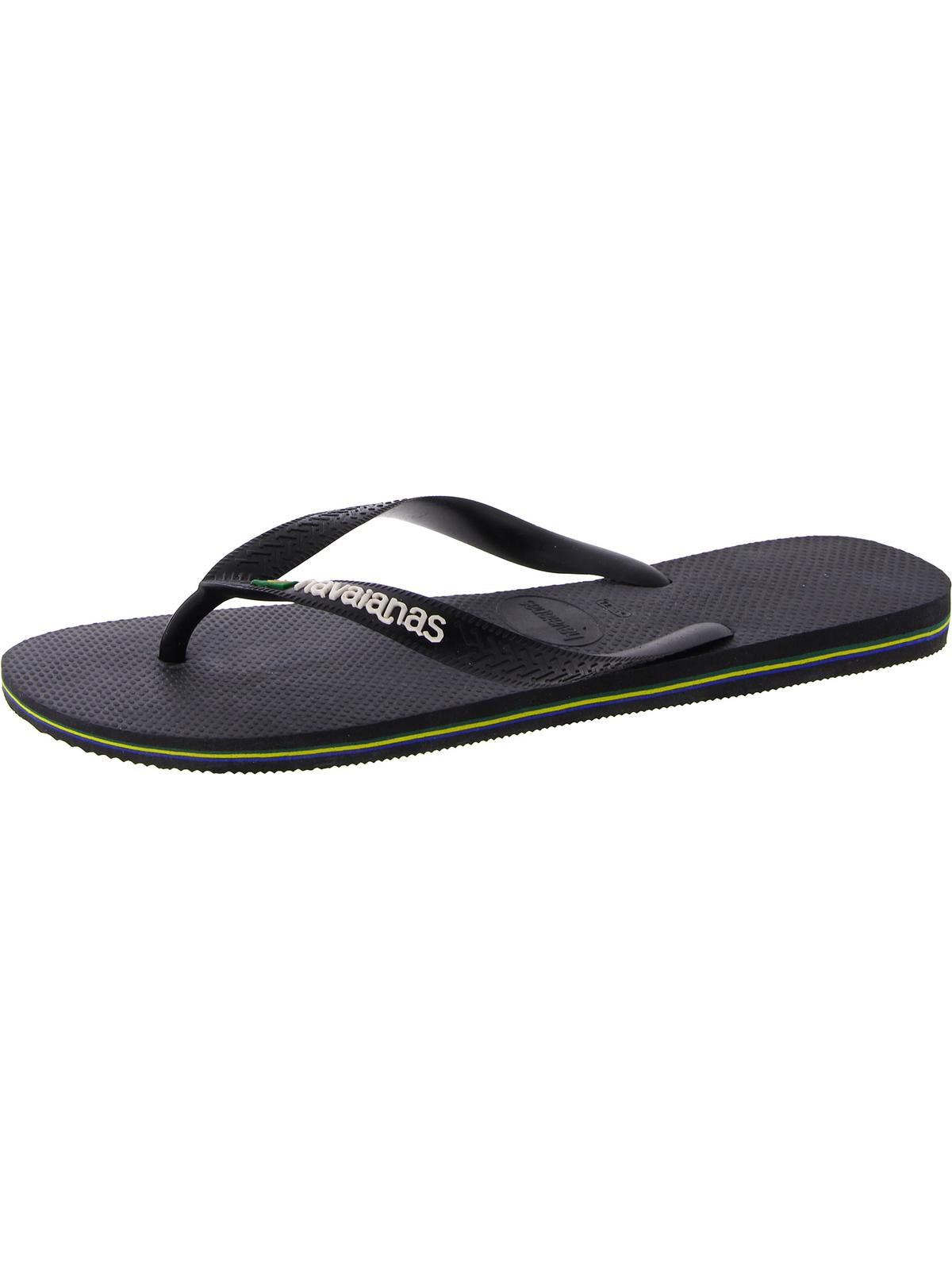 

Мужские контрастные шлепанцы-стринги Havaianas, черный/черный