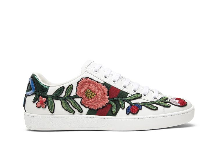 Кроссовки Gucci Gucci Wmns Ace Embroidered 'Floral', белый — фото 2