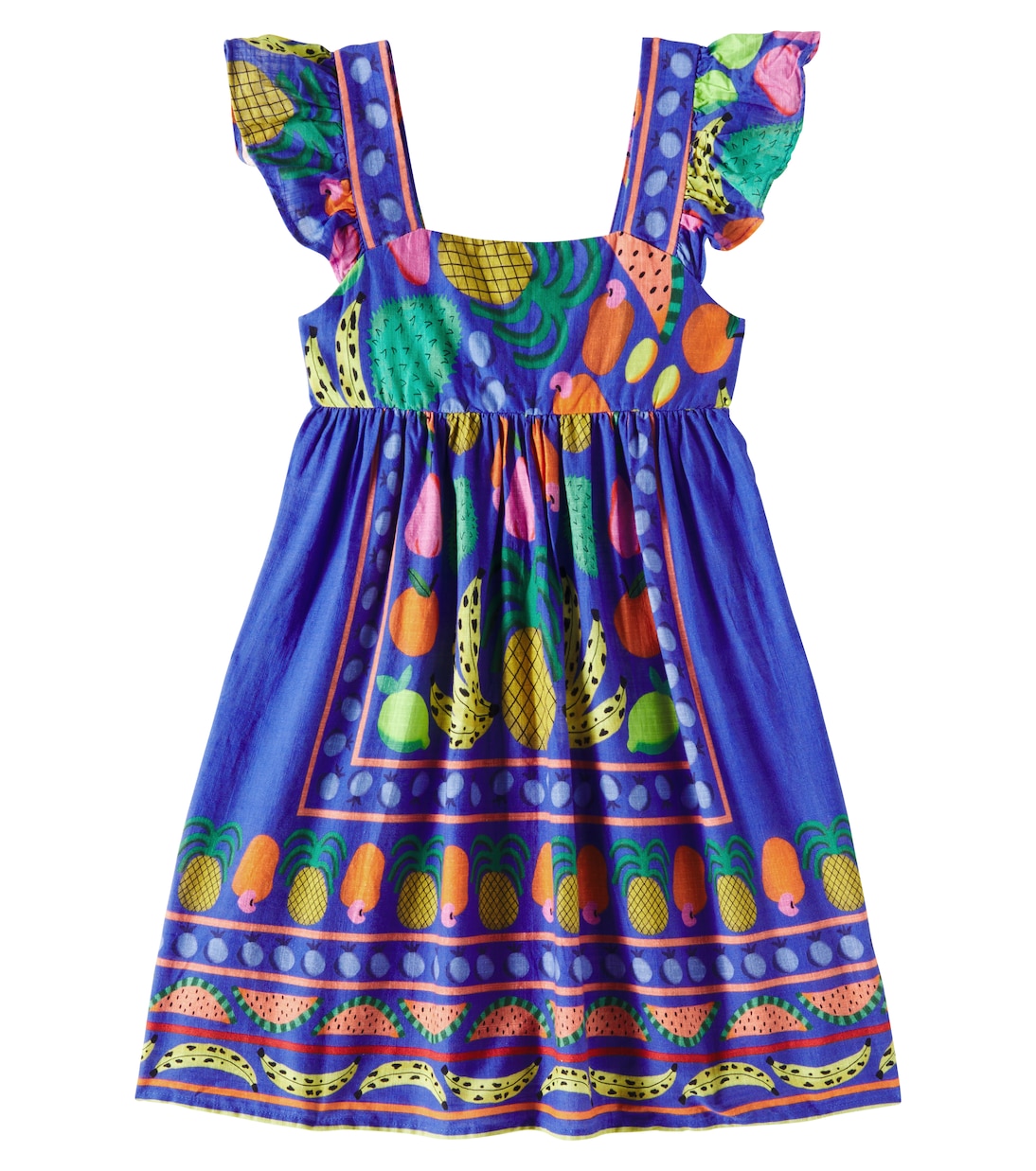 

Платье Lenço Frutaria из хлопка с принтом Fábula, Est Lenco Frutaria Azul Cannes