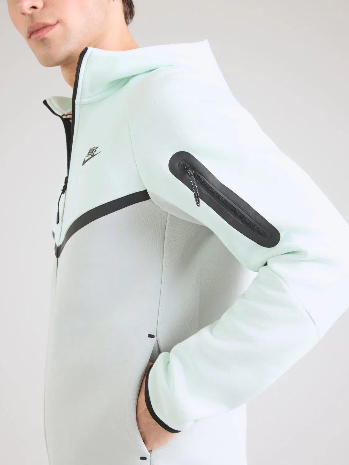 Толстовка на молнии из технологического флиса Nike Sportswear, Mint — фото 2