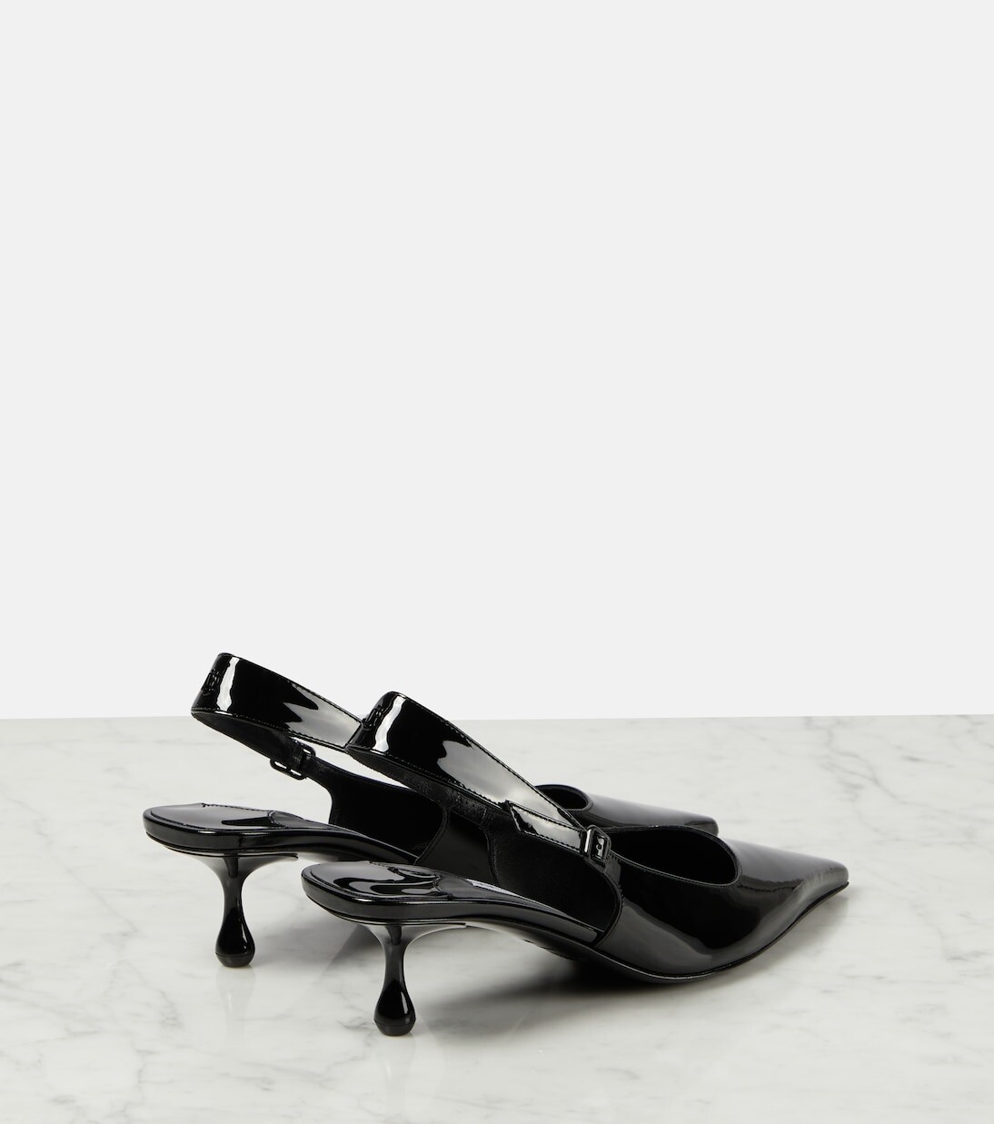 Туфли amel 50 из лакированной кожи с пяткой на пятке Jimmy Choo, черный — фото 3