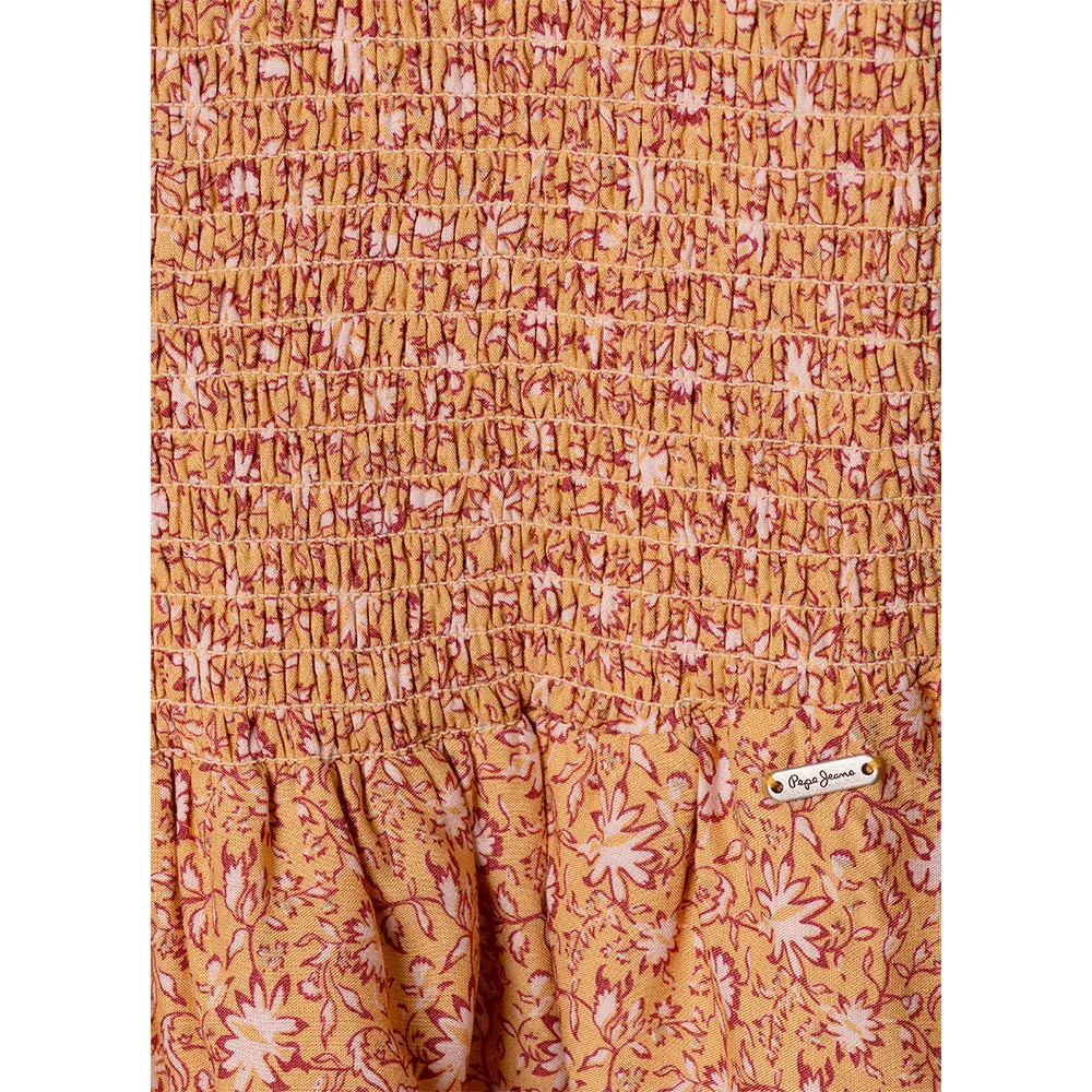 Короткое платье с длинными рукавами Pepe Jeans Irella, коричневый — фото 3