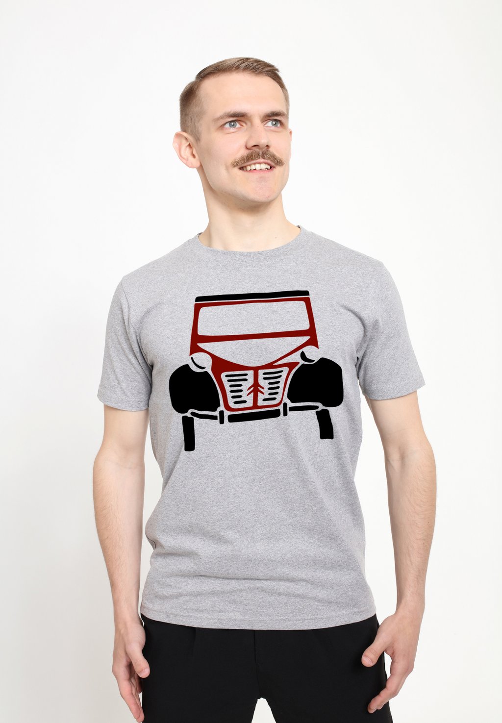 

Футболка с принтом CITROEN CLASSIC 2CV Henry Tiger, цвет Heather Grey