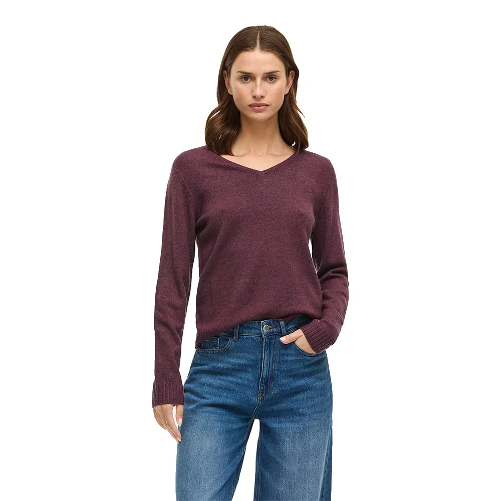 

Свитер Vila Ril v neck, фиолетовый