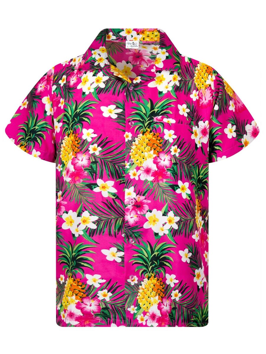 

Рубашка King Kameha Pineapple Flowers, розовый