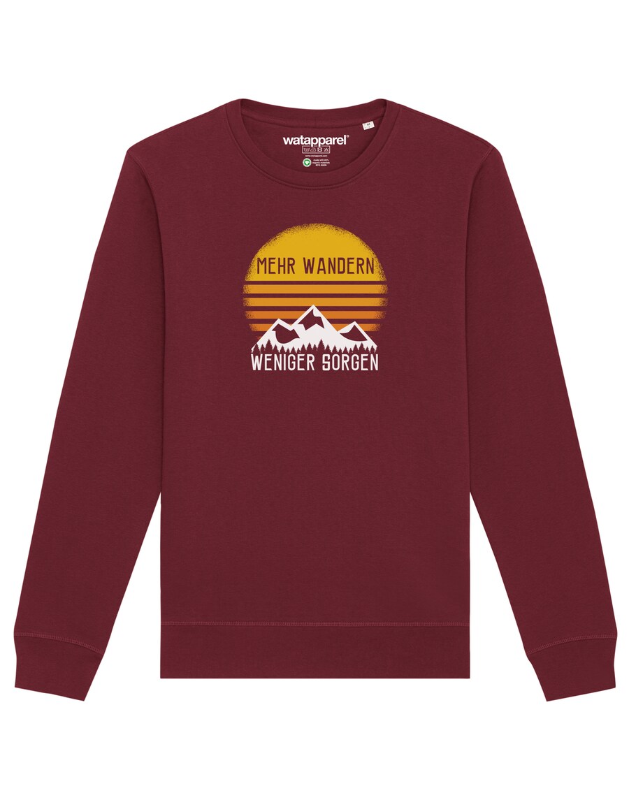 

Толстовка Watapparel Mehr Wandern, бордовый