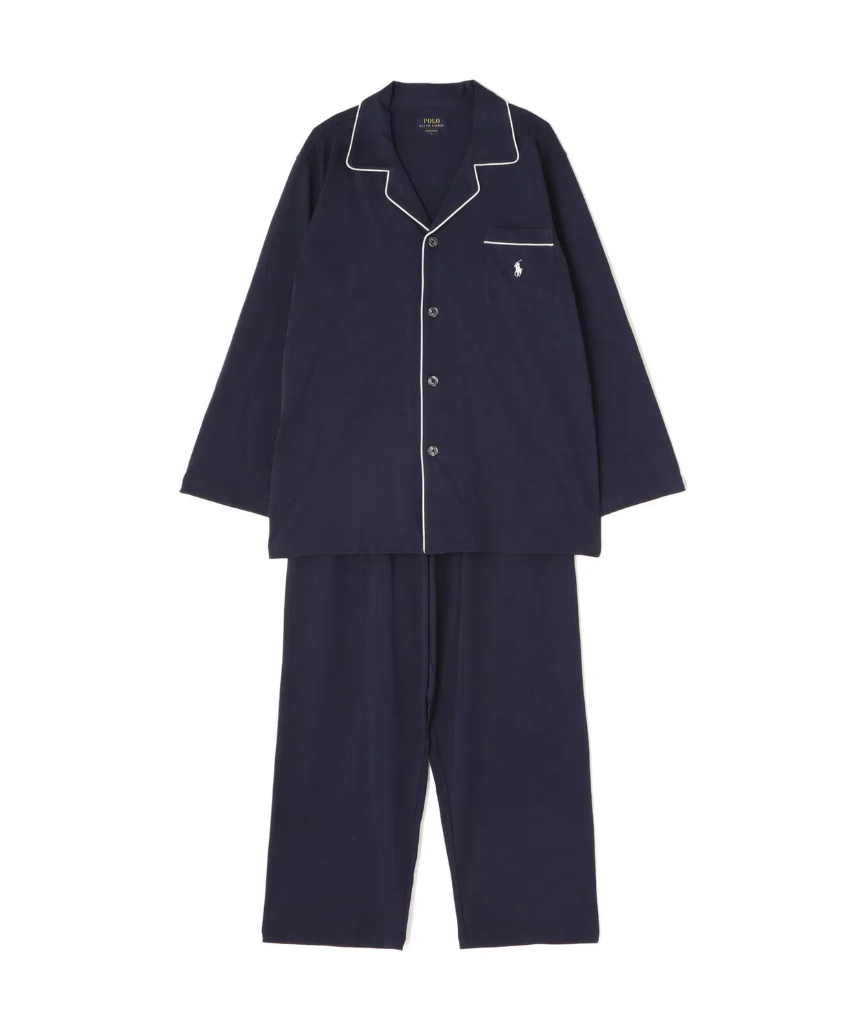 Пижама Jersey Pajama из органического хлопка POLO RALPH LAUREN, тёмно-синяя — фото 2