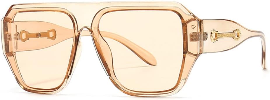 

Винтажные большие солнцезащитные очки для женщин и мужчин, солнцезащитные очки с плоской верхней частью, сине-белые очки, женские ретро-очки с защитой от УФ-излучения UV400 generic, 4