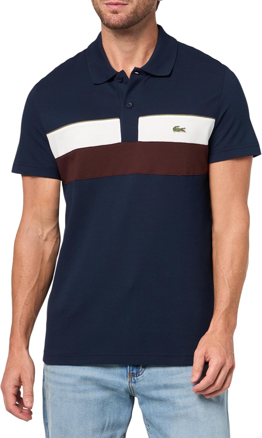 

Lacoste мужская поло Regular Fit Colorblock Mini-piqué, Navy Blue/Flour/Red Vermouth, Красный, Lacoste мужская поло Regular Fit Colorblock Mini-piqué, Navy Blue/Flour/Red Vermouth