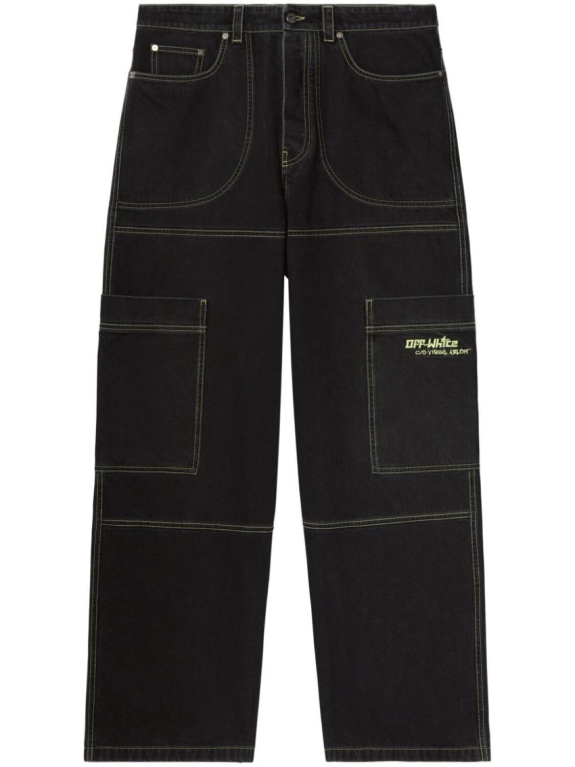 

Off-White джинсы карго Irregular, черный
