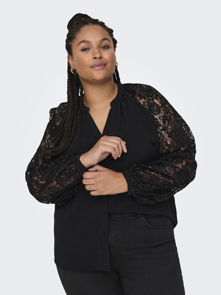 

Кружевная блузка ONLY Carmakoma Blouse HILLA, черный