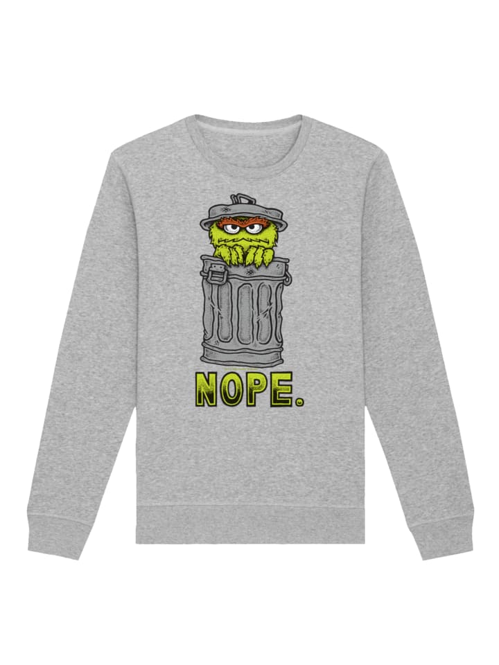 

Толстовка F4NT4STIC Sweatshirt Sesamstraße Oscar Nope, пятнистый серый
