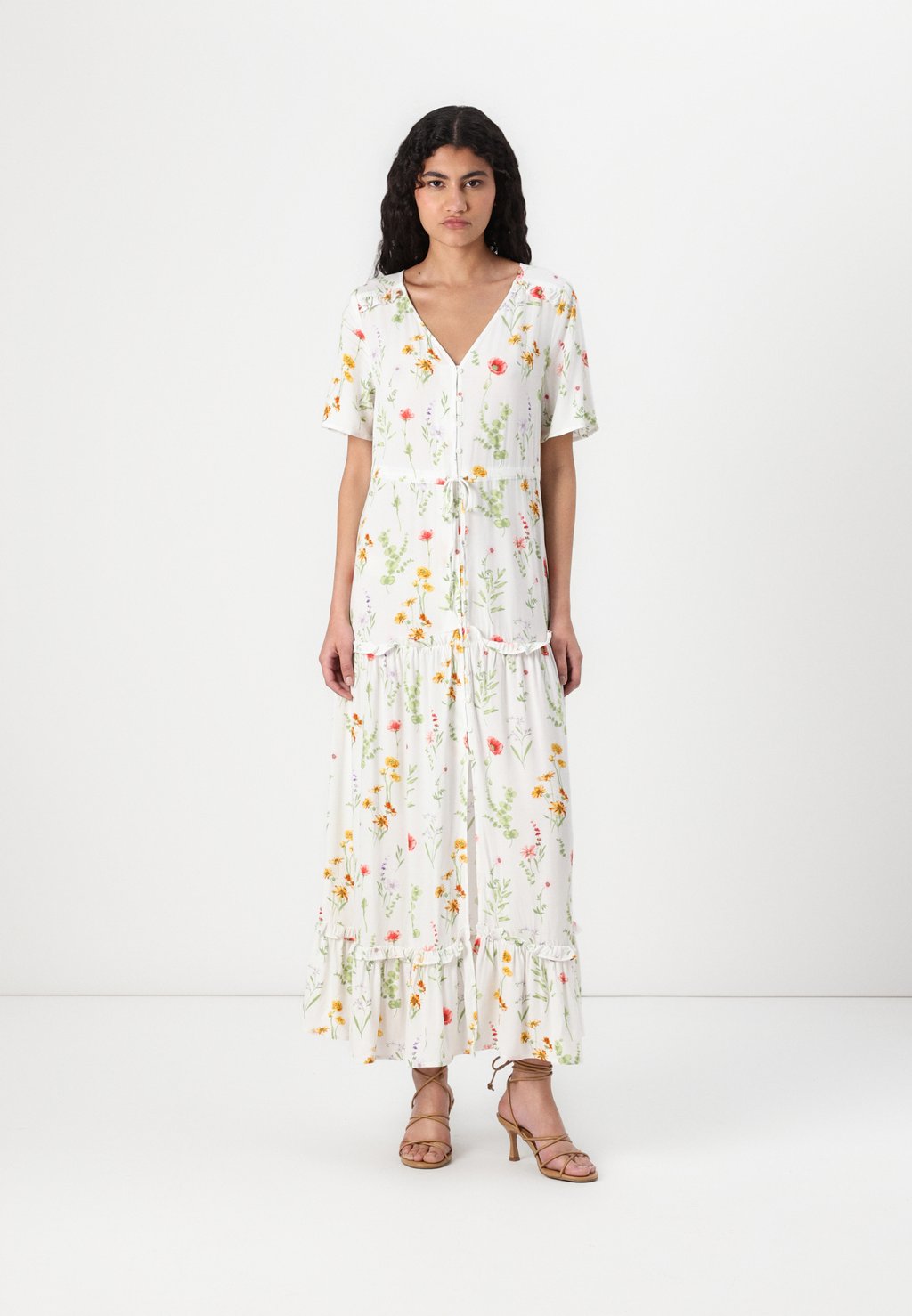 

Платье макси OBJLORENA LONG DRESS Object, кремовый
